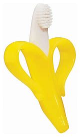 Banana Shape Safe Toddle Teether Baby Silicone Training Toothbrush BPA Free Banana Teething Ring Silicone Chew Dental Care Toot