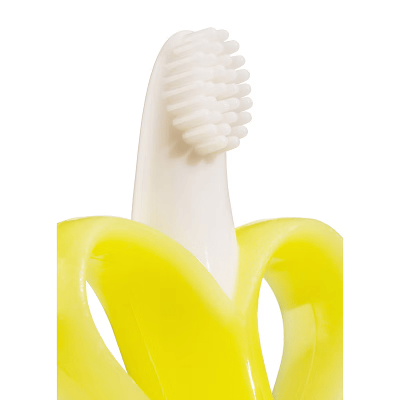 Banana Shape Safe Toddle Teether Baby Silicone Training Toothbrush BPA Free Banana Teething Ring Silicone Chew Dental Care Toot