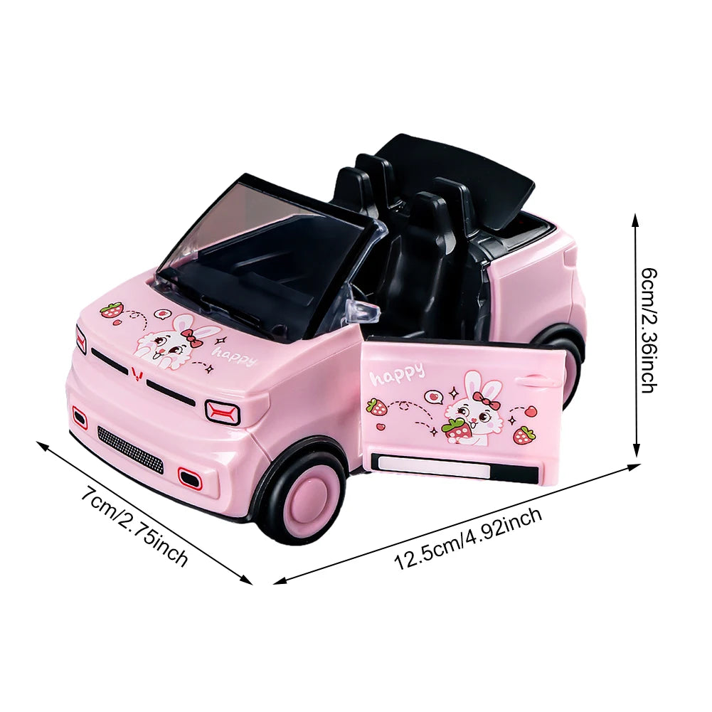 Mini Child's Toy Automobile with Openable Doors Simulation Car Toy Double-Sided Inertance Convertible Gifts for Boys Girls