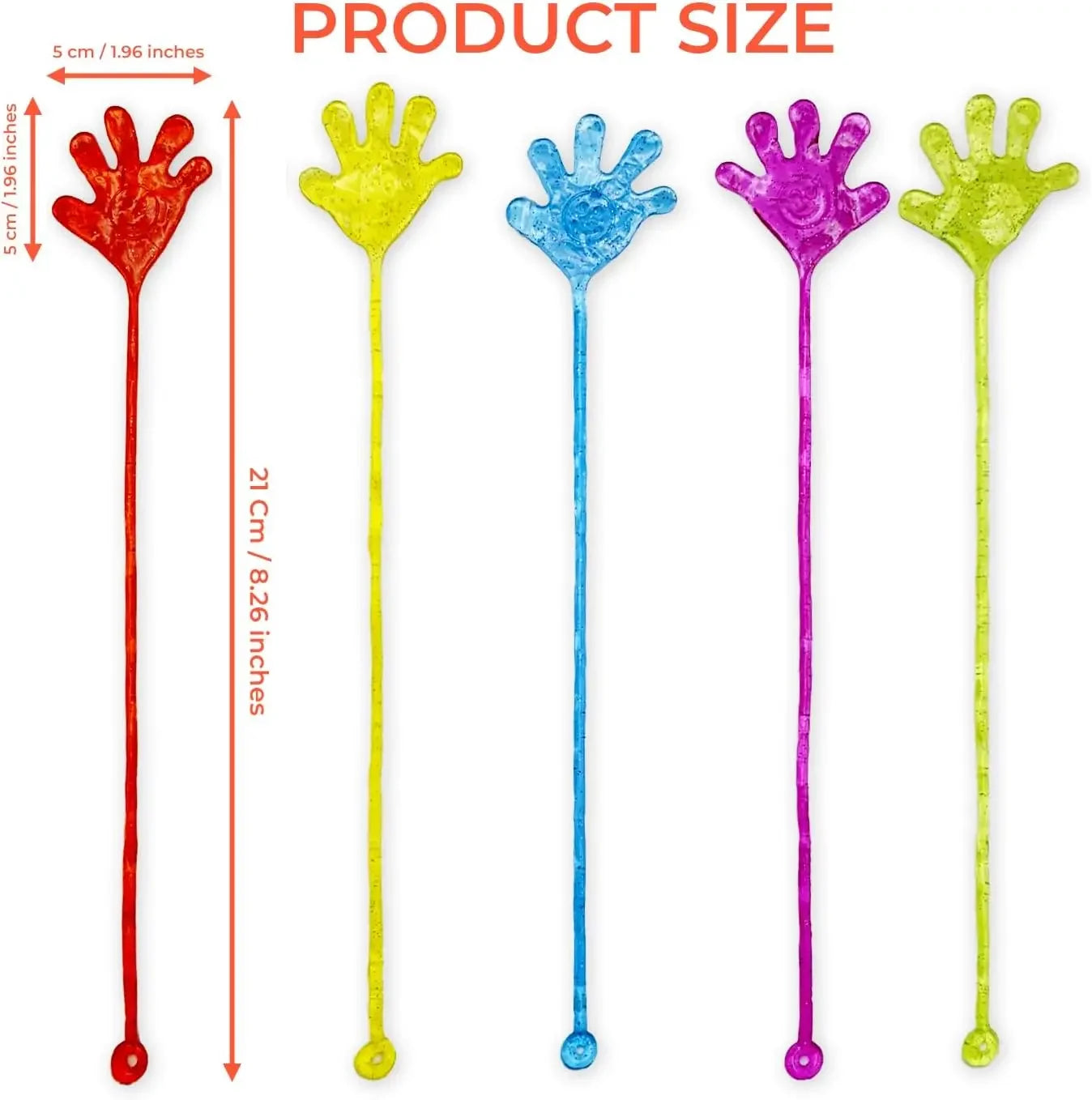 10pcs Sticky Fingers Sticky Hand Stretch Fidget Sensory Toy Party Favors Christmas Goodie Bag Stuffers Gift for Kids Boy Girl