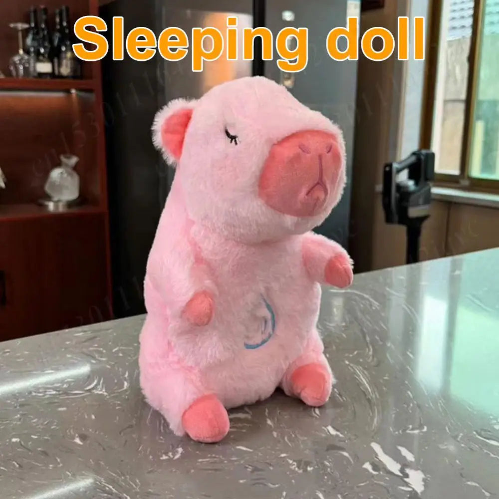 Baby Plush Doll Breathing Bear Baby Soothing Otter Toy Kids Music Sleep Playmate Sleeping Companion Sound Light Doll Toy Gifts