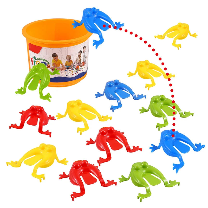 30PCS Press and Jump Frog Stress Relief Toy Family Interactive Sports Party Chessboard Game Kids Parenting Interactive Toy Gift