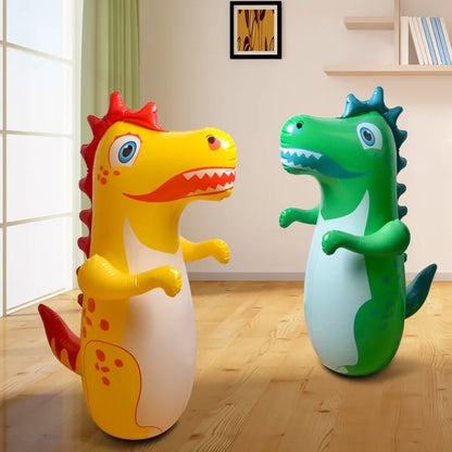 Children Adult Tumbler Boxing Inflatable Standing Punching Bag Boys Dinosaur Sport Toys Kids Activity Outdoors Game Gift