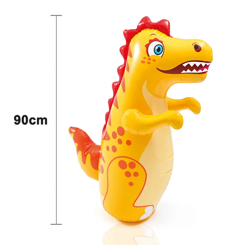 Children Adult Tumbler Boxing Inflatable Standing Punching Bag Boys Dinosaur Sport Toys Kids Activity Outdoors Game Gift