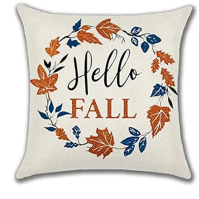 Autumn pillowcase pumpkin maple leaf thanksgiving decoration, pillowcase, farmhouse cushion cover, sofa home decoration