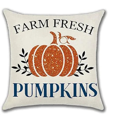 Autumn pillowcase pumpkin maple leaf thanksgiving decoration, pillowcase, farmhouse cushion cover, sofa home decoration