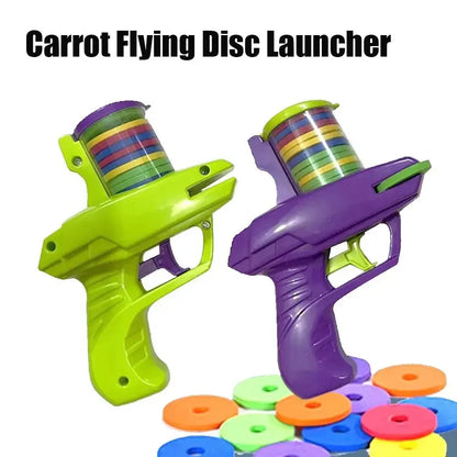 Flying Saucer Disc Launcher Training Toy Outdoor Shooters Gun Foam Disc Shooting Fight Soft  Gun Boys Girls Christmas Toys