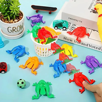 30PCS Press and Jump Frog Stress Relief Toy Family Interactive Sports Party Chessboard Game Kids Parenting Interactive Toy Gift