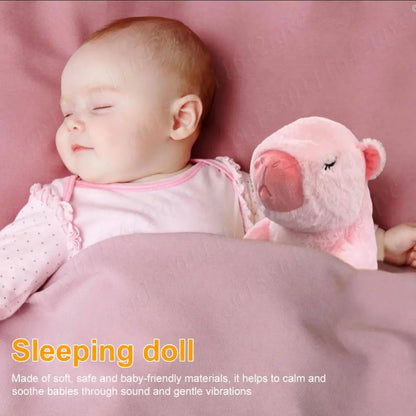 Baby Plush Doll Breathing Bear Baby Soothing Otter Toy Kids Music Sleep Playmate Sleeping Companion Sound Light Doll Toy Gifts