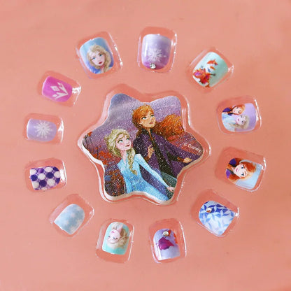 Disney girls Frozen Elsa Princess Children's Stickers Girls Cartoon Nail Stickers Girls Nail Art Toys