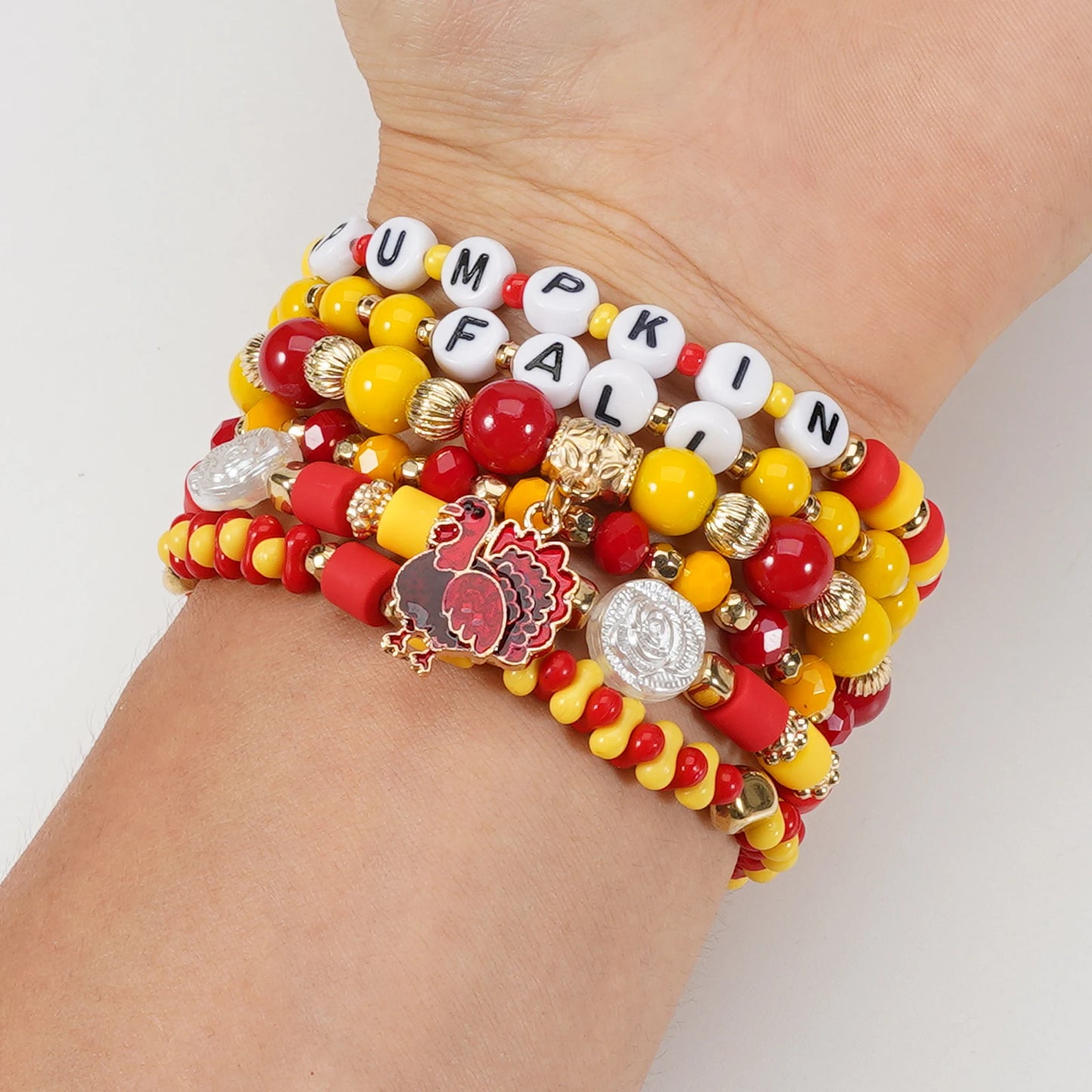 Thanksgiving women's hand child bracelet elastic stackable women's hands