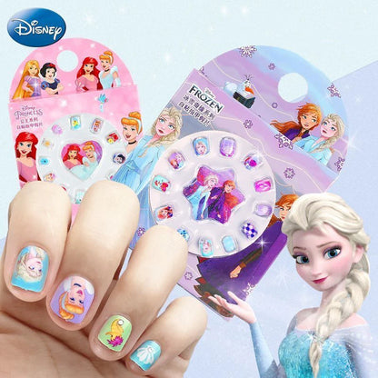 Disney girls Frozen Elsa Princess Children's Stickers Girls Cartoon Nail Stickers Girls Nail Art Toys