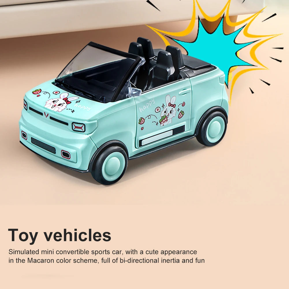 Mini Child's Toy Automobile with Openable Doors Simulation Car Toy Double-Sided Inertance Convertible Gifts for Boys Girls