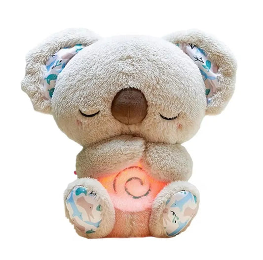 Baby Plush Doll Breathing Bear Baby Soothing Otter Toy Kids Music Sleep Playmate Sleeping Companion Sound Light Doll Toy Gifts