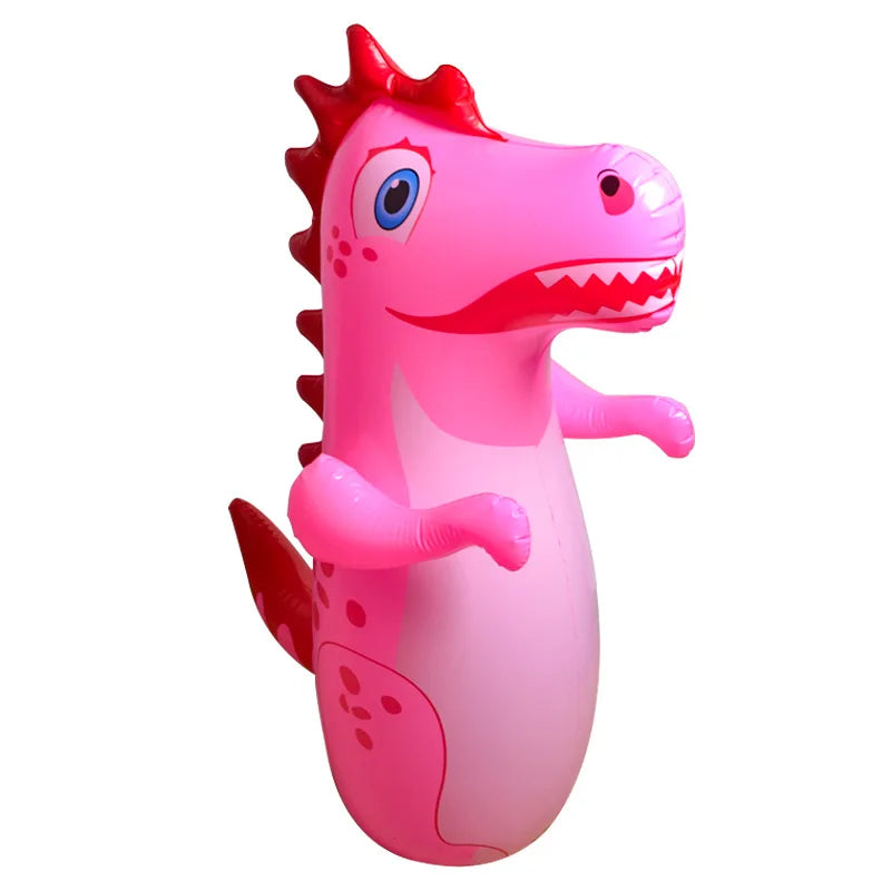 Children Adult Tumbler Boxing Inflatable Standing Punching Bag Boys Dinosaur Sport Toys Kids Activity Outdoors Game Gift